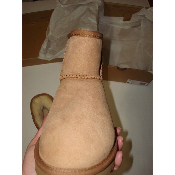 New $160 10 Brown Womens NIB Ugg Boots Mini Classic II Black Warm Authentic Comf - Picture 5 of 5